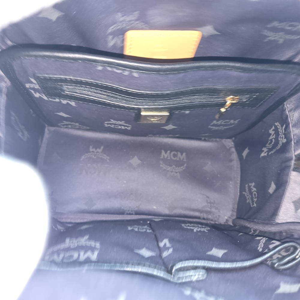MCM Black and Gold Studded Backpack - Picture 14 of 16
